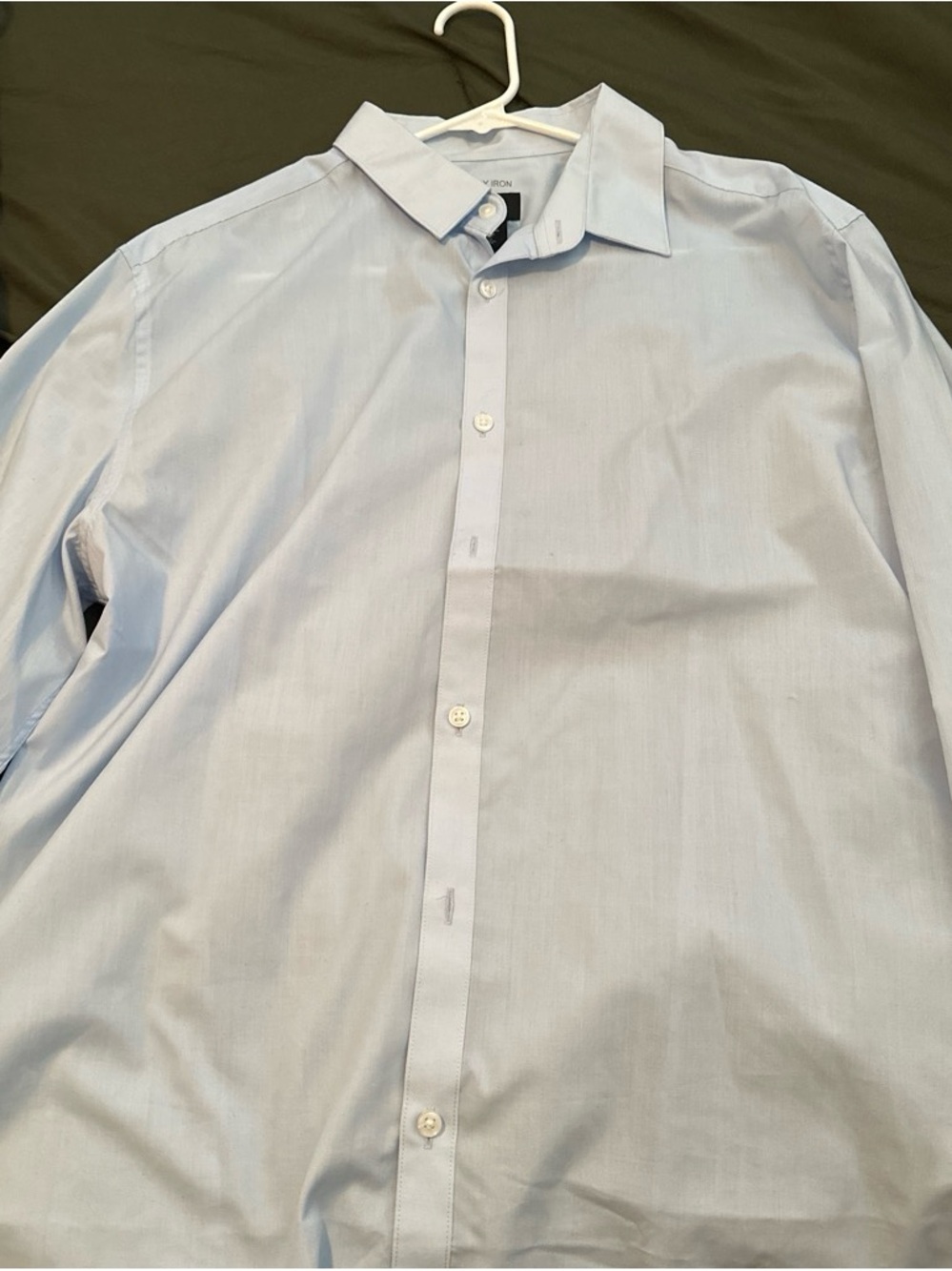 H&M Men's Light Blue Button-Down Casual Shirt
